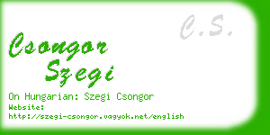csongor szegi business card